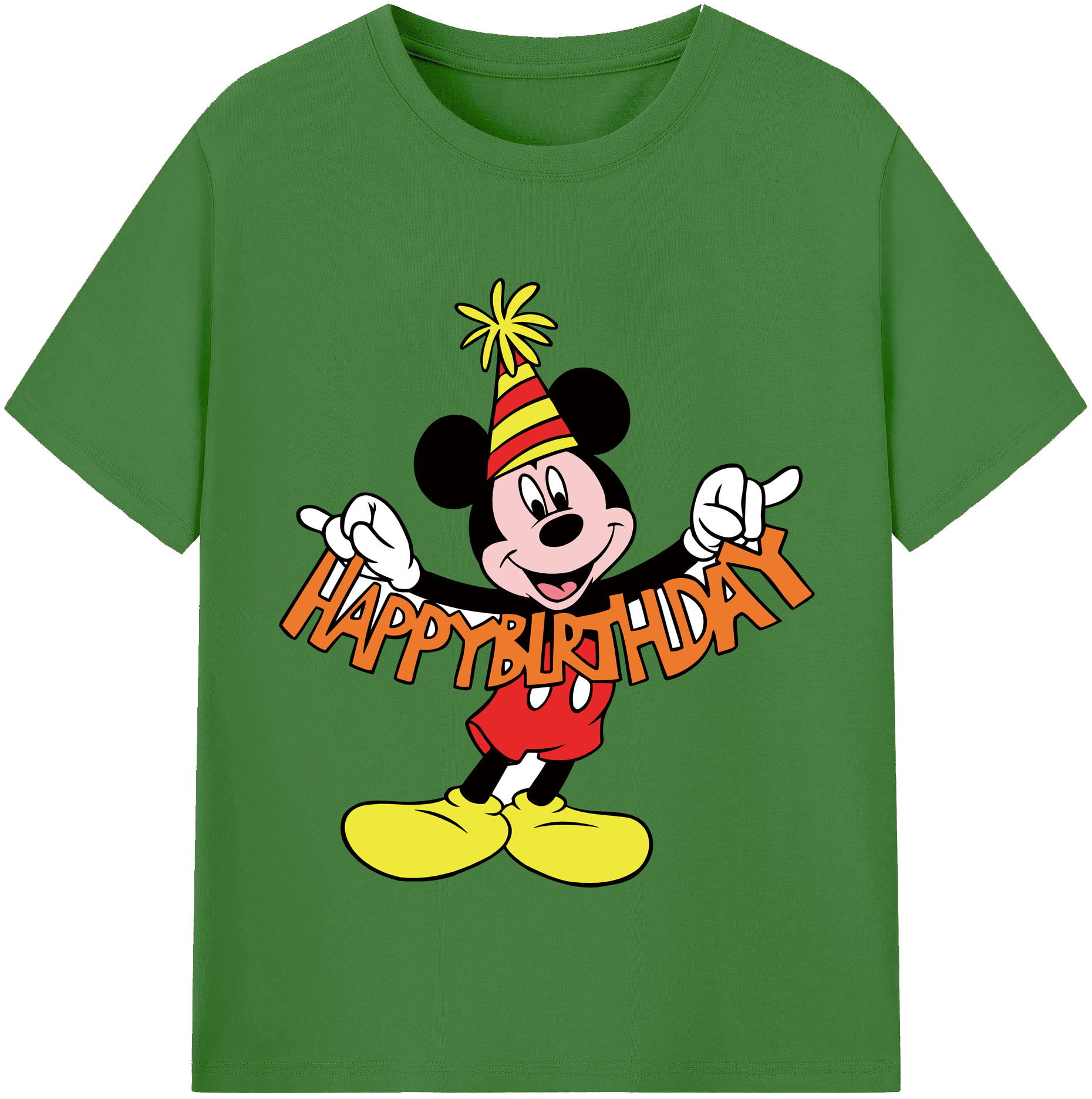 （画像用） ミッキーマウス Mickey Mouse レディースカジュアルプリントTシャツ（綿100％）